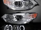    ACURA TSX 09-12 CCFL ANGEL EYES HALO PROJECTOR  R8 STYLE DRL CHROME