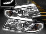 Передние фонари на Audi A4 95-00 R8 STYLE STRIP PROJECTOR CHROME 
