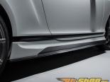 Vorsteiner BR-10RS Aero Side Skirts Carbon Fiber 2x2 Glossy Bentley Continental GT 12-14