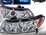 Передние фонари для Honda Civic 06-10 Halo Projector Хром : Sp