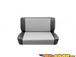 Corbeau Safari Bench Seats in ׸ Vinyl / Grey Cloth 60019