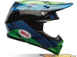 Bell Racing Moto-9 Airtrix Stance Blue Green Helmet 57-58 | MD