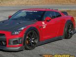 ChargeSpeed Bottom Line Hybrid Gloss   Lip  with Over  CFRP Nissan GTR R35 09-12