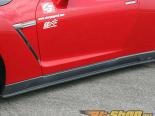 ChargeSpeed Bottom Line Hybrid All Carbon Matte Finish Side Skirts CFRP Pair Nissan GTR R35 09-15