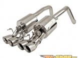 B&B Fusion Exhaust with 4inch Round Quad Double Wall Tips for Factory NPP Cadillac XLR-V 04-09