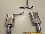 B&B Catback Exhaust System with 3.5inch Round Twin Double Wall Tip and Resonator Acura TL Type S 3.5L 09-14