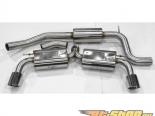 B&B Catback Exhaust System with 4inch Dual Single Round Double Wall Tips Volkswagen GTI MK7 2.0T 2015
