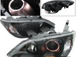 Передние фары для Honda Civic 04-05 Halo Projector Чёрный