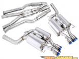Megan Racing OE RS Series Catback Exhaust System with 3.5inch Quad Blue Titanium Tip and Silencers BMW M5 E60 06-10