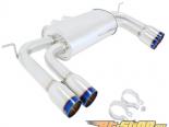 Megan Racing Axle Back Exhaust System with Quad 3.5inch Stainless Burnt Rolled Tips BMW X6M 10-15