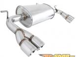 Megan Racing Axle Back Exhaust System with Quad 3inch Stainless Steel Rolled Tips Hyundai Genesis Coupe 10-15