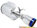 Megan Racing Axle Back Exhaust System with Dual 4.5inch Burnt Stainless Rolled Oval Tips Mercedes Benz C250 12-15