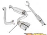 Megan Racing Type 2 Series Catback Exhaust System with Dual 3inch Stainless Rolled Tips Hyundai Veloster 12-15