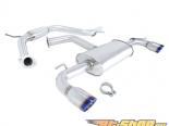 Megan Racing OE RS Series Catback Exhaust System with Dual 3.5inch Stainless Steel Burnt Rolled Tips Volkswagen GTI VI 10-14