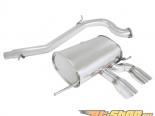 Megan Racing Turbo Type Catback Exhaust System with Dual 3.5inch Round Stainless Steel Rolled Tips Volkswagen R Golf 14-15