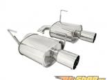 Megan Racing OE RS Series Catback Exhaust System with Dual 4inch Stainless Tips and Silencers Subaru WRX 08-10