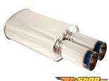Megan Racing M-DT Stainless Steel Muffler with Burnt Dual Tips