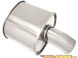 Megan Racing M-FG Stainless Steel Muffler with Single 3.5inch Curved Down Blue Tip