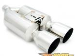 Megan Racing M-RS Stainless Steel Muffler with Dual 4inch Tip