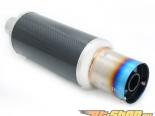 Megan Racing M-Spec II Turbo Muffler with 4inch Burnt Tip and Removable Silencer