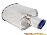 Megan Racing M-VO Turbo Muffler with 3.5inch Single Burnt Rolled Tip