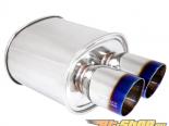 Megan Racing M-VO Muffler with 3.5inch Dual Burnt Rolled Tips