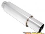 Megan Racing S-N1 Stainless Steel Turbo Muffler with Removable Black Silencer