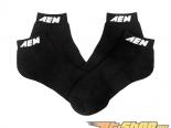 AEM Socks Logo Black with White Ankle Sport 2-Pair Per Pack - Men