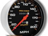 Autometer Pro-Comp 5in. Speedometer 200 MPH