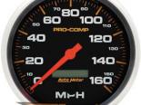 Autometer Pro-Comp 5in. Programmable Speedometer 160 MPH