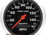 Autometer Sport-Comp 3 3/8 Programmable Speedometer 160MPH