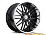 Cray Hawk Gloss Black with Chrome Stainless Lip Wheel 19x9 5x120.65 50mm