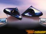 Карбоновые зеркала с синей линзой Ganador Super на Mazda RX7 FC 86-92 