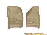 Husky Liners   Floor Liners | Weatherbeater Series Tan Ford F-250 Super Duty Crew Cab Pickup without Manual Transfer Case Shifter 08-10