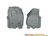 Husky Liners   Floor Liners | Weatherbeater Series Grey Ford F-450 Super Duty Crew Cab Pickup 12-15