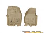 Husky Liners   Floor Liners | Weatherbeater Series Tan Ford F-450 Super Duty Supercab Pickup 12-14