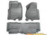 Husky Liners   & 2nd  Floor Liners | Weatherbeater Series Grey Ford F-350 Super Duty Supercab Pickup 11-12
