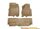 Husky Liners   & 2nd  Floor Liners | Weatherbeater Series Tan Ford F-250 Super Duty Supercab Pickup 11-12