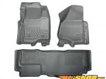 Husky Liners   & 2nd  Floor Liners | Weatherbeater Series Grey Ford F-250 Super Duty Supercab Pickup 12-15