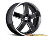 Redbourne Sovereign Gloss Black with Mirror Lip & Milled Spokes Wheel 20x9.5 5x120 32mm