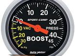 Auto Meter Sport-Comp  : Boost/Vacuum 30 In Hg.-Vac./45 PSI #21157