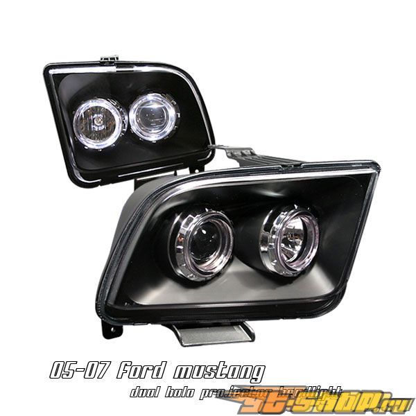Передняя оптика для Ford Mustang 05-09 HALO PROJECTOR Чёрный Передняя оптика для Ford Mustang 05-09 HALO PROJECTOR Чёрный