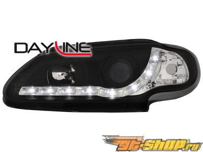 Передние фары на Renault Megane I 96-99 DRL Dayline Чёрный 1 Передние фары на Renault Megane I 96-99 DRL Dayline Чёрный 1
