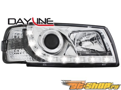 Передняя оптика для Volkswagen Bus T4 90-03 DRL Dayline Хром 3 Передняя оптика для Volkswagen Bus T4 90-03 DRL Dayline Хром 3