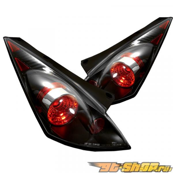 Задние фары на Nissan 350Z 03-05 Altezza Чёрный: Spyder Задние фары на Nissan 350Z 03-05 Altezza Чёрный: Spyder