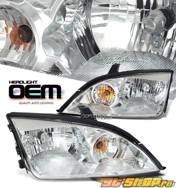 Передние фары для Ford Focus 05-08 HID Хром Передние фары для Ford Focus 05-08 HID Хром