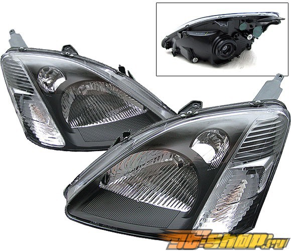 Передние фары для Honda Civic 02-05 Тёмный Передние фары для Honda Civic 02-05 Тёмный