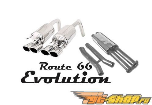 B&B Route 66 выхлоп Quad 4inch Round Tips Chevrolet Corvette C6 09-12